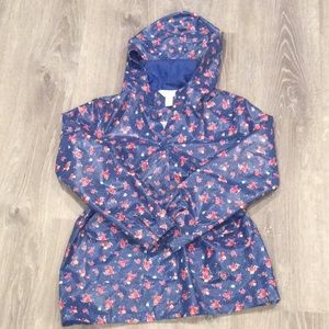 Blue Floral Raincoat